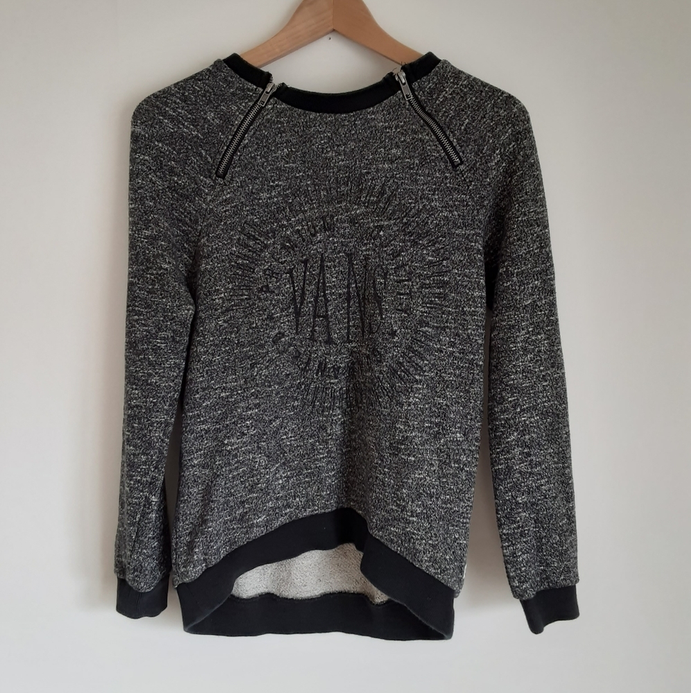 Black and gray Vans sweater